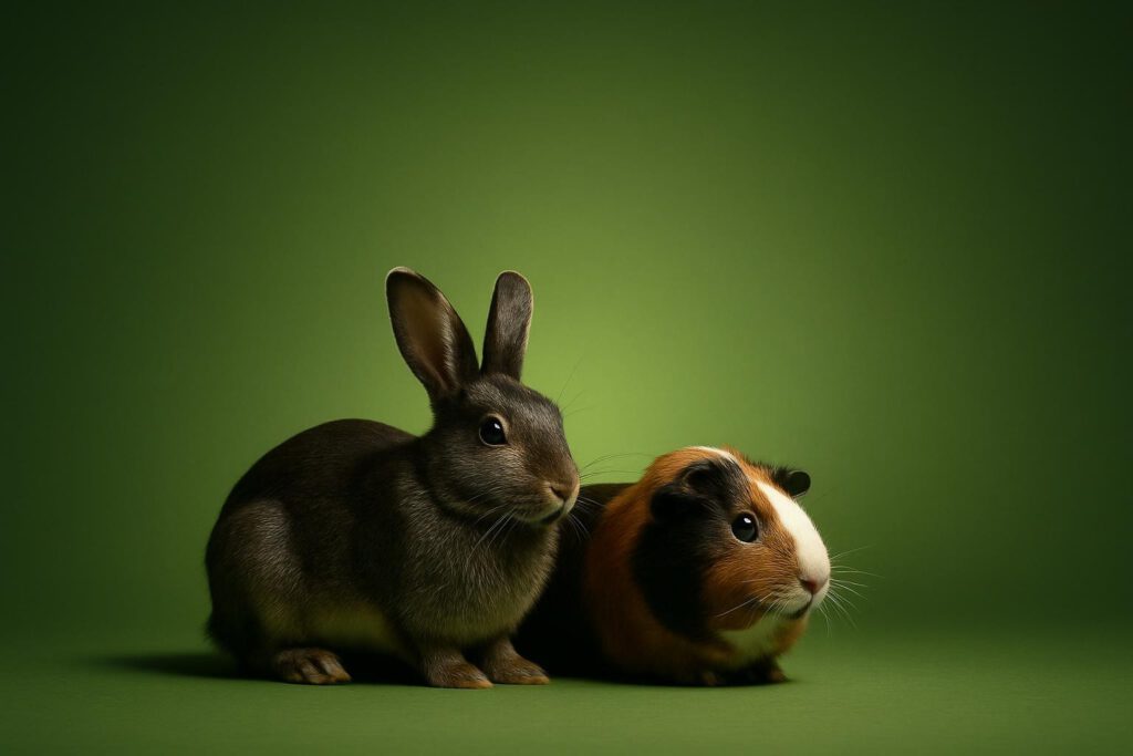 1 Kaninchen & 1 Meerschweinchen